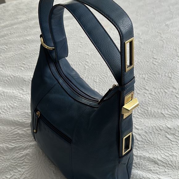 Tignanello Blue Leather Bag - Picture 3 of 6